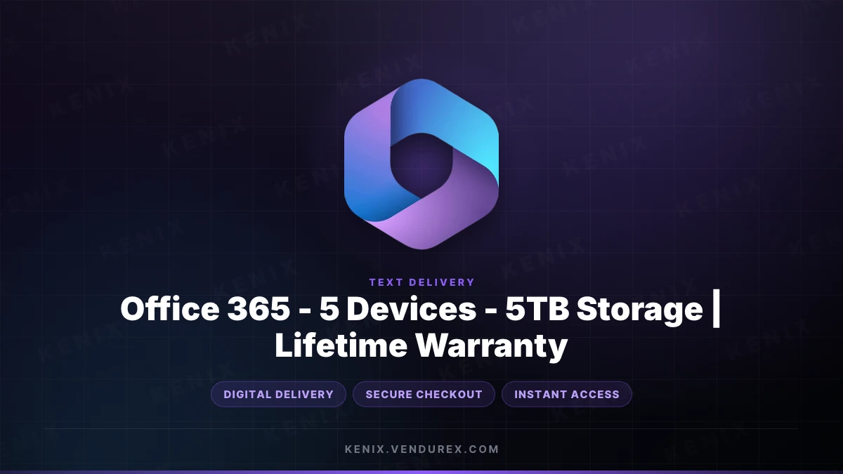 Office 365 - 5 Devices - 5TB Storage | Lifetime Warranty cover